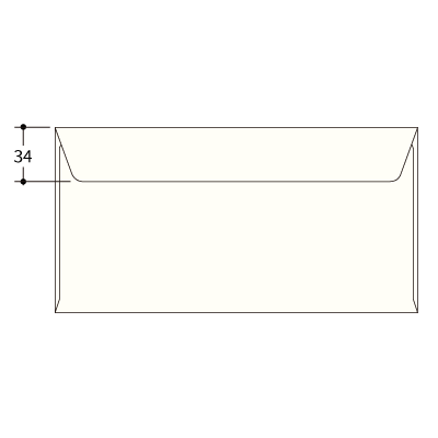 長3カマス34封筒 コットン スノーホワイト 116.3g
幅 x 天地：235 x 120mm
米坪：116g/m2