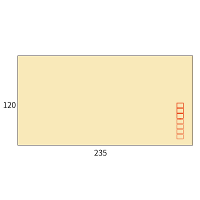 洋0ダイヤ ECベージュ 100 (〒枠付き)
