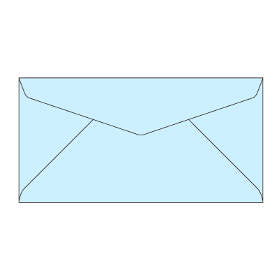 洋0ダイヤ ECブル－ 100 (〒枠付き)
幅 x 天地：235 x 120mm
米坪：100g/m2