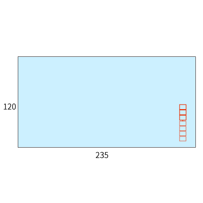 洋0ダイヤ ECブル－ 100 (〒枠付き)
