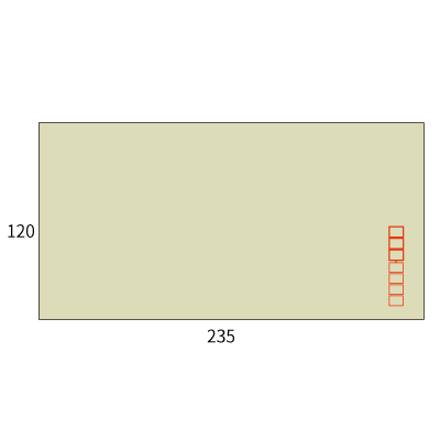 洋0ダイヤ ECグレイ 100 (〒枠付き)