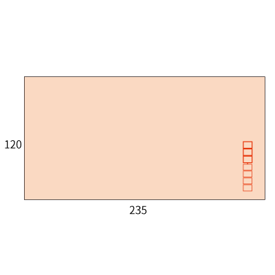 洋0ダイヤ ECピンク 100 (〒枠付き)