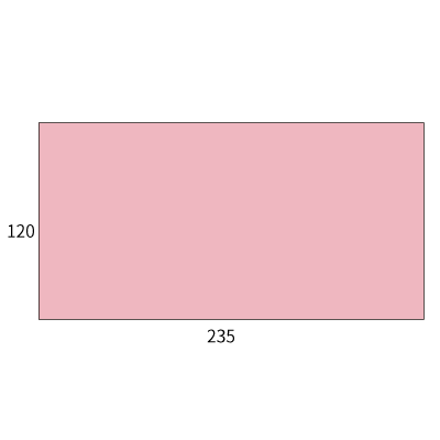洋長3カマス パステルサーモン 100(〒枠なし)
幅 x 天地：235 x 120mm
米坪：100g/m2