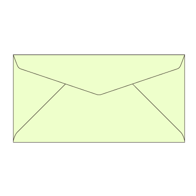 洋0ダイヤ ECウグイス 100 (〒枠付き)
幅 x 天地：235 x 120mm
米坪：100g/m2