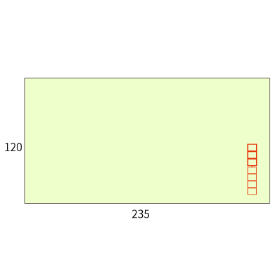 洋0ダイヤ ECウグイス 100 (〒枠付き)