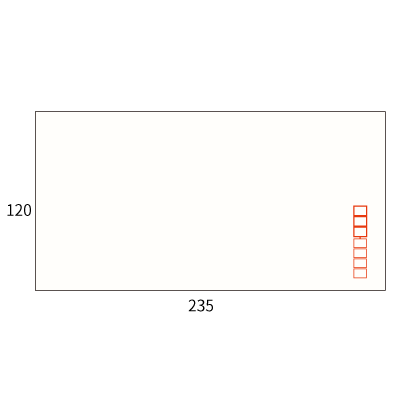 洋0ダイヤ ECホワイト 100 (〒枠付き)