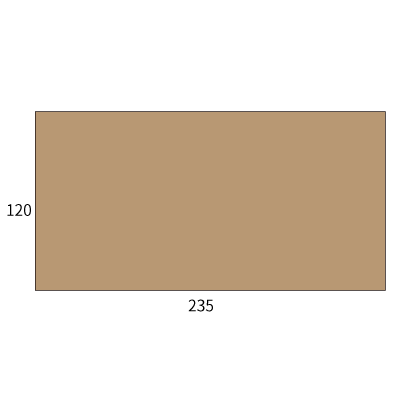 長3カマス封筒 未晒クラフト 100g
幅 x 天地：235 x 120mm
米坪：100g/m2