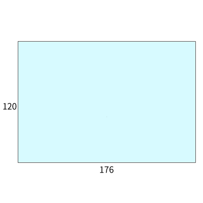 廃番）洋1ダイア封筒 コットンブルー 116.3g
幅 x 天地：176 x 120mm
米坪：116g/m2