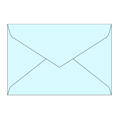 廃番）洋1ダイア封筒 コットンブルー 116.3g
幅 x 天地：176 x 120mm
米坪：116g/m2