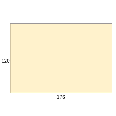 洋1ダイア封筒 コットン ナチュラル
幅 x 天地：176 x 120mm
米坪：116g/m2