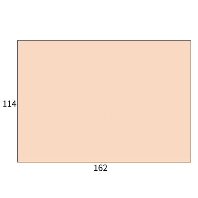 パステルピンク洋2枠ナシ
幅 x 天地：162 x 114mm
米坪：100g/m2