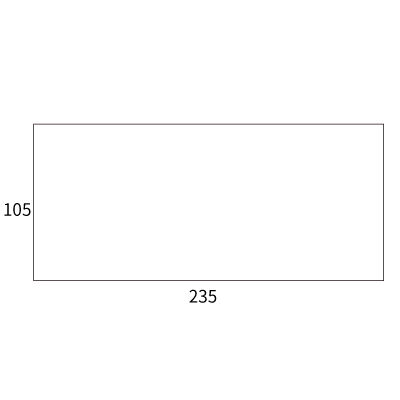 洋4 KPケント(YKケント入)
幅 x 天地：235 x 105mm
米坪：-