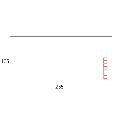 洋4(〒枠付き) KPケント(YKケント入)
幅 x 天地：235 x 105mm
米坪：-