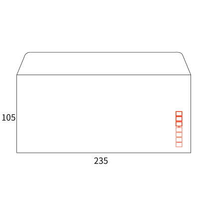 洋4(〒枠付き) ケント 100 カマス貼り