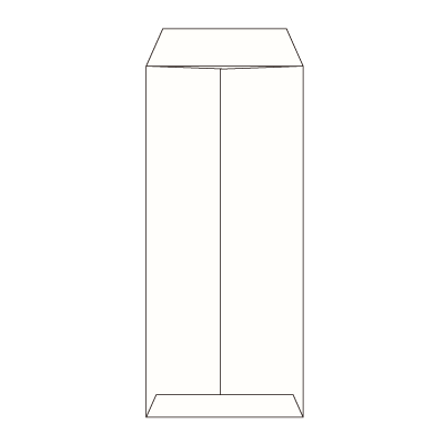 洋4タテ枠付 ホワイト 80 中貼
幅 x 天地：105 x 235mm
米坪：80g/m2